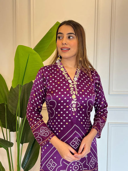 Women’s Viscose Embroidered Kurta with Cotton Bottom & Chanderi Cotton Dupatta Set
