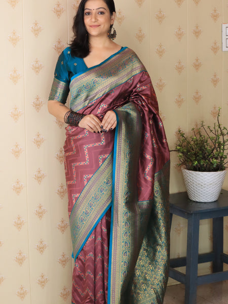 Premium Banarasi Soft Silk Saree with Blouse Piece