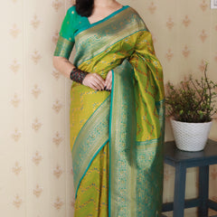 Premium Banarasi Soft Silk Saree with Blouse Piece
