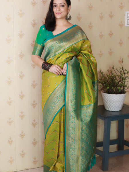 Premium Banarasi Soft Silk Saree with Blouse Piece