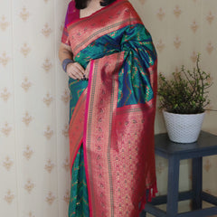 Premium Banarasi Soft Silk Saree with Blouse Piece
