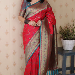 Premium Banarasi Soft Silk Saree with Blouse Piece