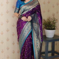 Premium Banarasi Soft Silk Saree with Blouse Piece