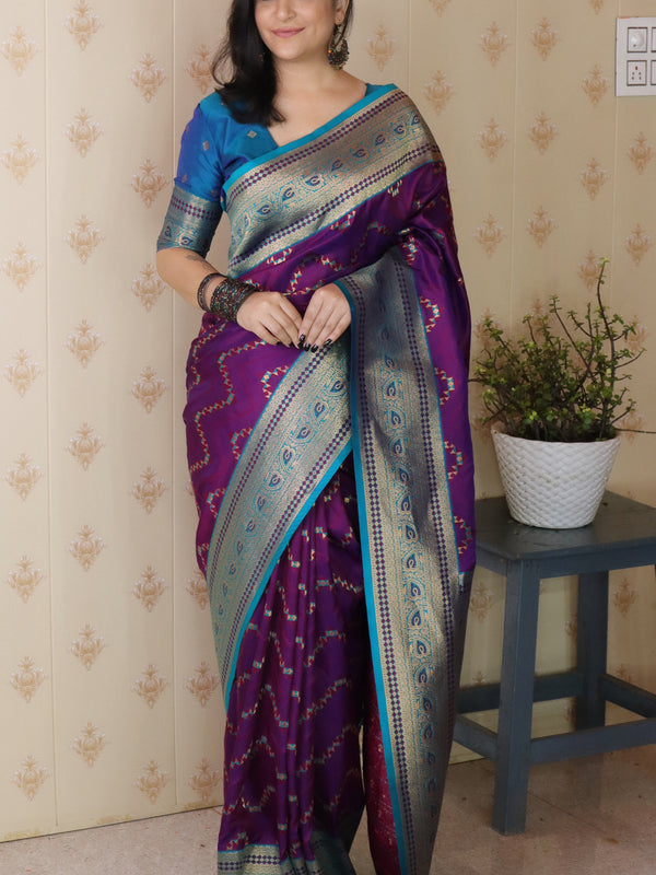 Premium Banarasi Soft Silk Saree with Blouse Piece