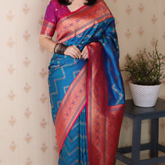Premium Banarasi Soft Silk Saree with Blouse Piece