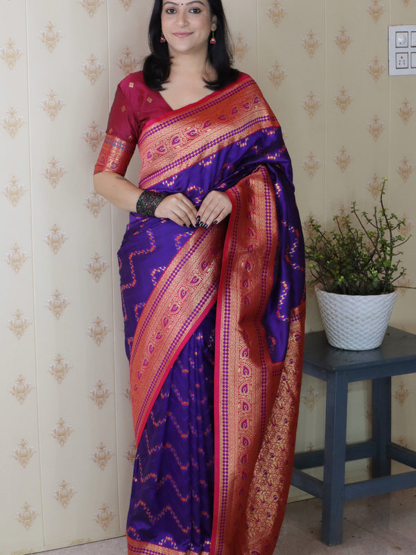 Premium Banarasi Soft Silk Saree with Blouse Piece