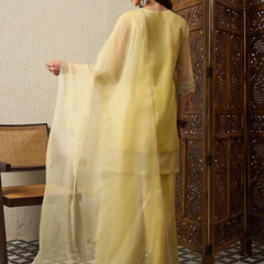 Premium Organza Ethnic Suit Set With Organza Dupatta