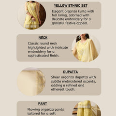 Premium Organza Ethnic Suit Set With Organza Dupatta
