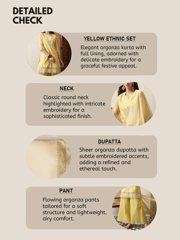 Premium Organza Ethnic Suit Set With Organza Dupatta