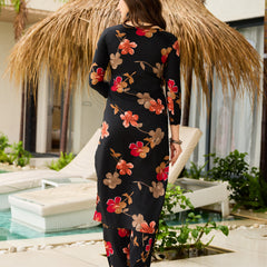 Women’s Silk Blend Printed Kurta with Printed Bottom & Solid Dyable Organza Dupatta Set