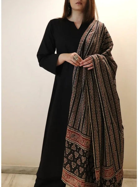 Women's Viscose Chanderi Printed Kurta Pant & Chanderi Cotton Dupatta Set