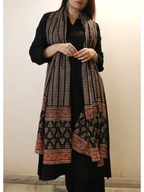 Women's Viscose Chanderi Printed Kurta Pant & Chanderi Cotton Dupatta Set