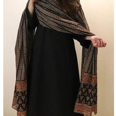 Women's Viscose Chanderi Printed Kurta Pant & Chanderi Cotton Dupatta Set