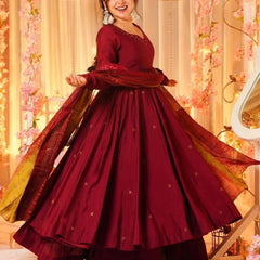 Women's Viscose Kurta With Pant And Dupatta Sets