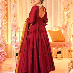 Women's Viscose Kurta With Pant And Dupatta Sets
