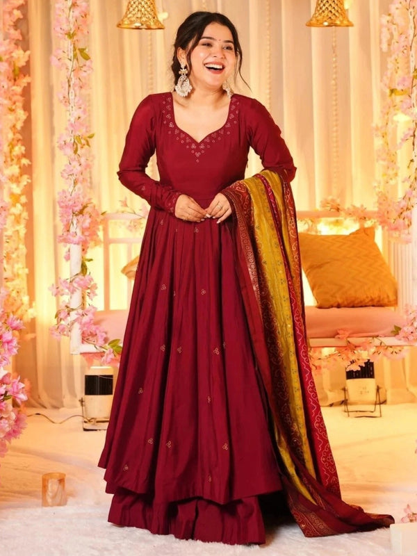 Women's Viscose Kurta With Pant And Dupatta Sets