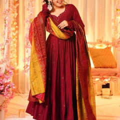 Women's Viscose Kurta With Pant And Dupatta Sets