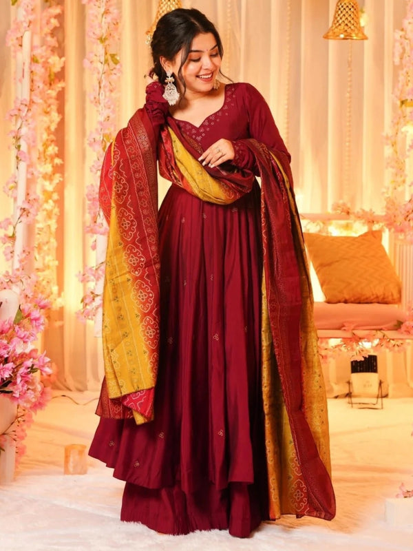 Women's Viscose Kurta With Pant And Dupatta Sets
