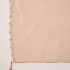 Women's Silk Embroidered Flared Kurta Pant & Chanderi Cotton Dupatta Set
