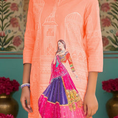 Women A-Line Rayon Co-ord Set With Digital Print