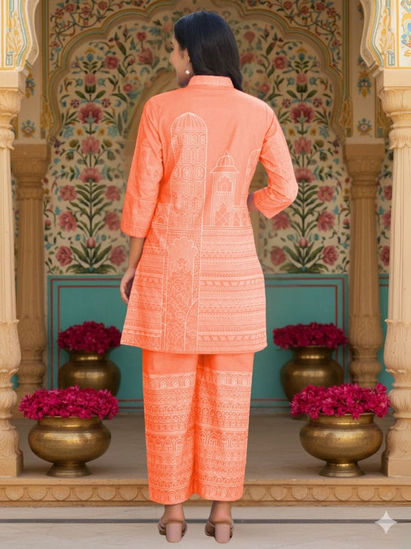 Women A-Line Rayon Co-ord Set With Digital Print