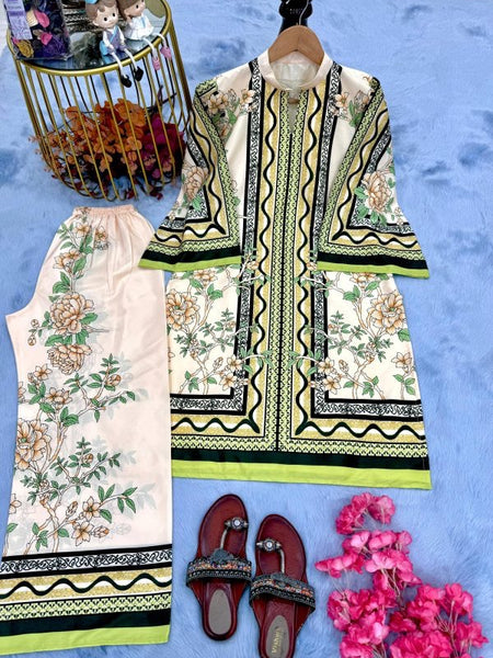Women A-Line Rayon Co-ord Set with Digital Print