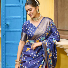 Women's Heavy Lichi Jacquard Lehenga Choli with Printed Dupatta