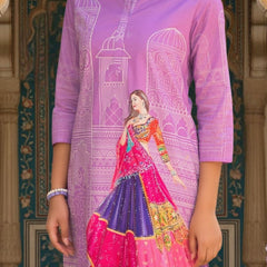 Women A-Line Rayon Co-ord Set With Digital Print