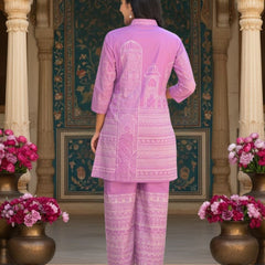 Women A-Line Rayon Co-ord Set With Digital Print