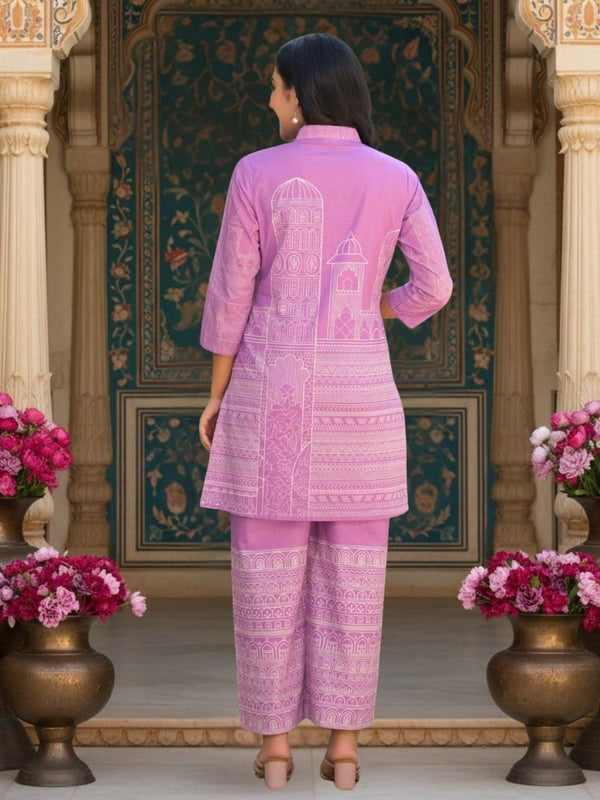 Women A-Line Rayon Co-ord Set With Digital Print