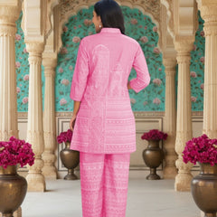 Women A-Line Rayon Co-ord Set With Digital Print