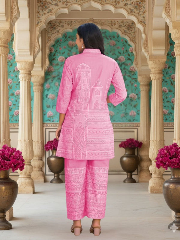 Women A-Line Rayon Co-ord Set With Digital Print
