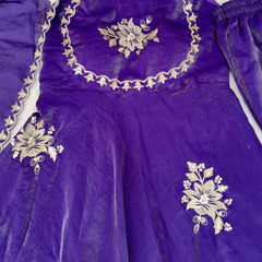 Women's Embroidered Flared Kurta with Palazzo Pant & Dupatta Set