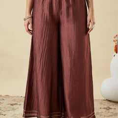 Women's Vichitra Silk Kurta Pant Set With Vichitra Silk Dupatta