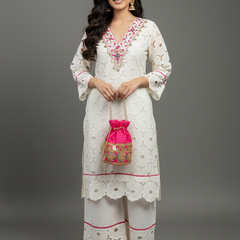 Cotton Embroidered Dress Material