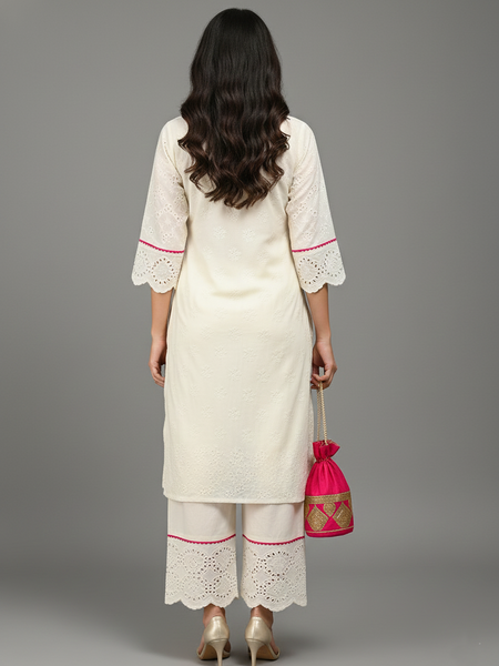 Cotton Embroidered Dress Material