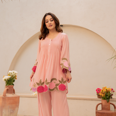 Chanderi Silk Embroidered Dress Material
