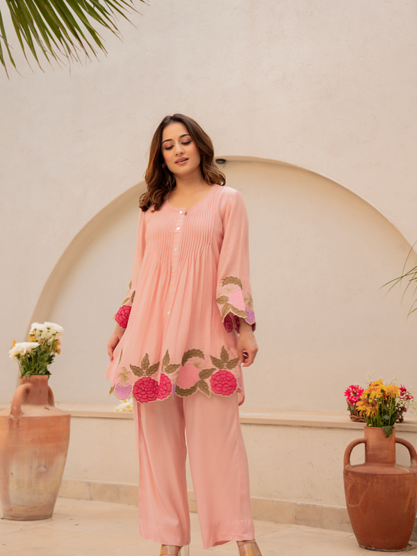 Chanderi Silk Embroidered Dress Material