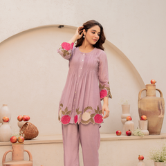 Chanderi Silk Embroidered Dress Material