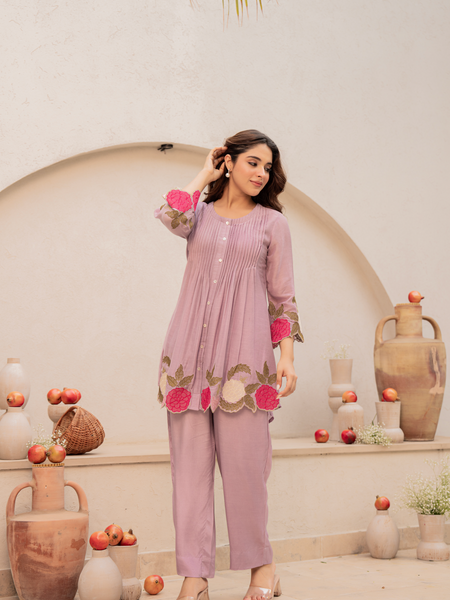 Chanderi Silk Embroidered Dress Material