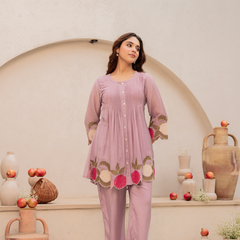 Chanderi Silk Embroidered Dress Material