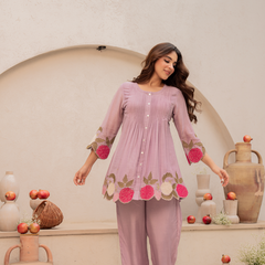Chanderi Silk Embroidered Dress Material