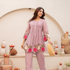 Chanderi Silk Embroidered Dress Material