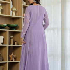 Women's Embroidered Chanderi Silk Kurta with Pant & Chanderi Dupatta Set
