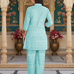 Women A-Line Rayon Co-ord Set With Digital Print