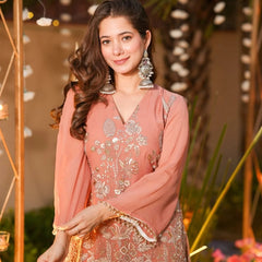 Women's Crunchy Silk Embroidered Co-Ord Set