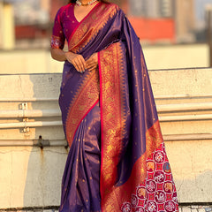 Pure Tissue Kanjivaram Zari Woven Saree With Blouse Piece