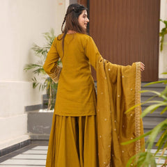 Beautiful Embroidery Premium Chinon Plazzo Set