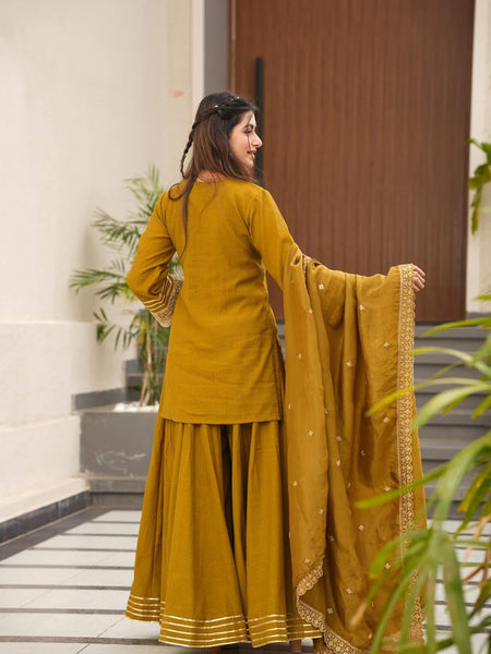 Beautiful Embroidery Premium Chinon Plazzo Set