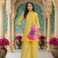 Women A-Line Rayon Co-ord Set With Digital Print